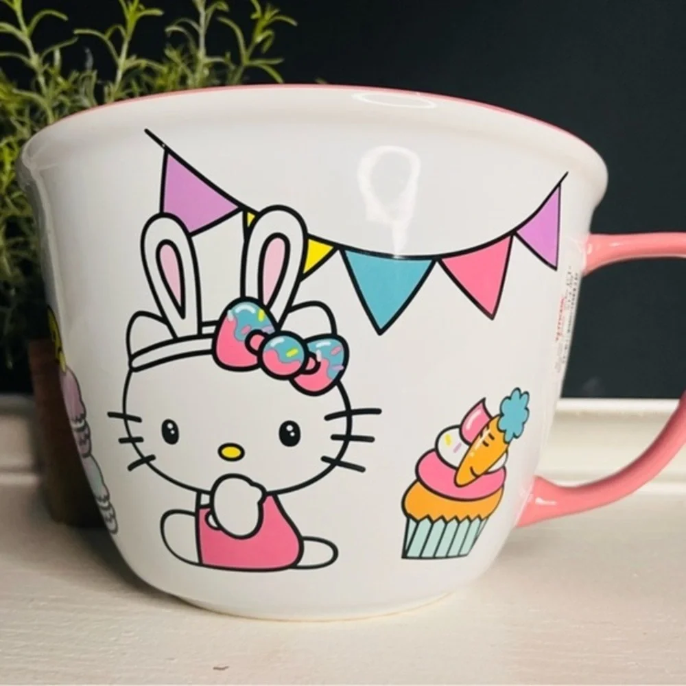 Hello Kitty Easter Pastel Mixing Bowl Bunny Jug Spout NWT